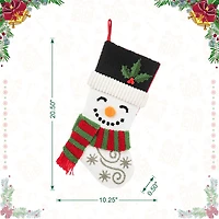 Glitzhome® 20.5" Snowman Hooked Stocking