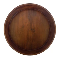 Hello Honey® 16.25" Walnut Brown Round Acacia Wood Serving Bowl with Lid