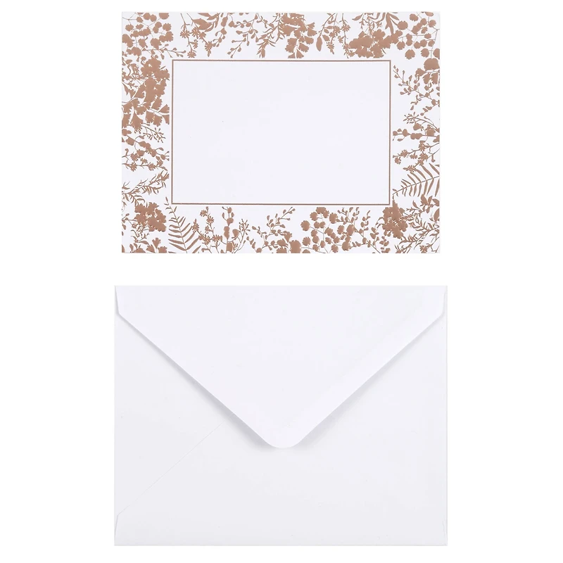6 Packs: 40 ct. (240 total) Floral Flat Cards & Envelopes by Recollections™, 4.25" x 5.5"
