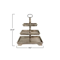 Hello Honey® 25" Decorative 3 Tier Tray
