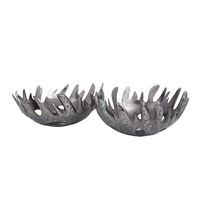 The Novogratz Grey Contemporary Abstract Decorative Bowl