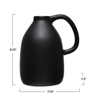 Hello Honey® 8" Matte Black Dolomite Vase
