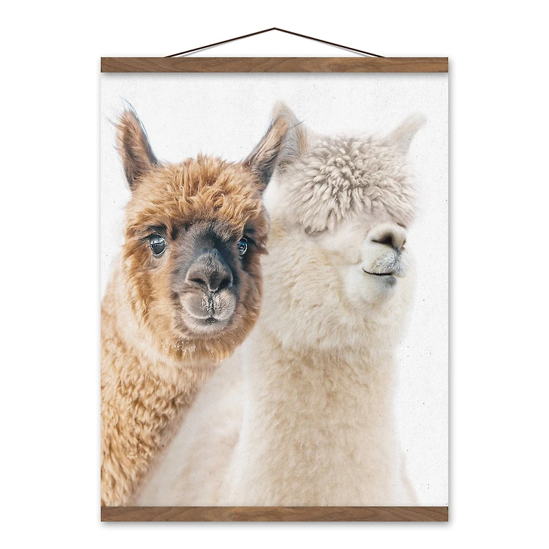 Llama Friends 16" x 20" Teak Hanging Canvas