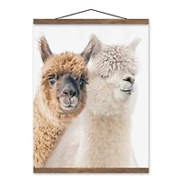 Llama Friends 16" x 20" Teak Hanging Canvas