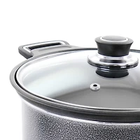 Oster Clairborne 3-Piece Charcoal Gray Aluminum Nonstick Pasta Pot with Lid