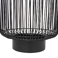 22" Black Aluminum Open Frame Wire Accent Table