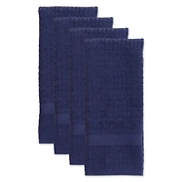 DII® Solid Blue Waffle Terry Dishtowel, 4ct.