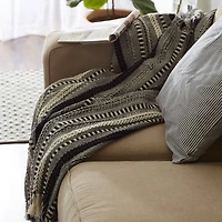 DII® Black Braided Stripe Throw