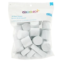 White 3D Foam Cylinders by Creatology™