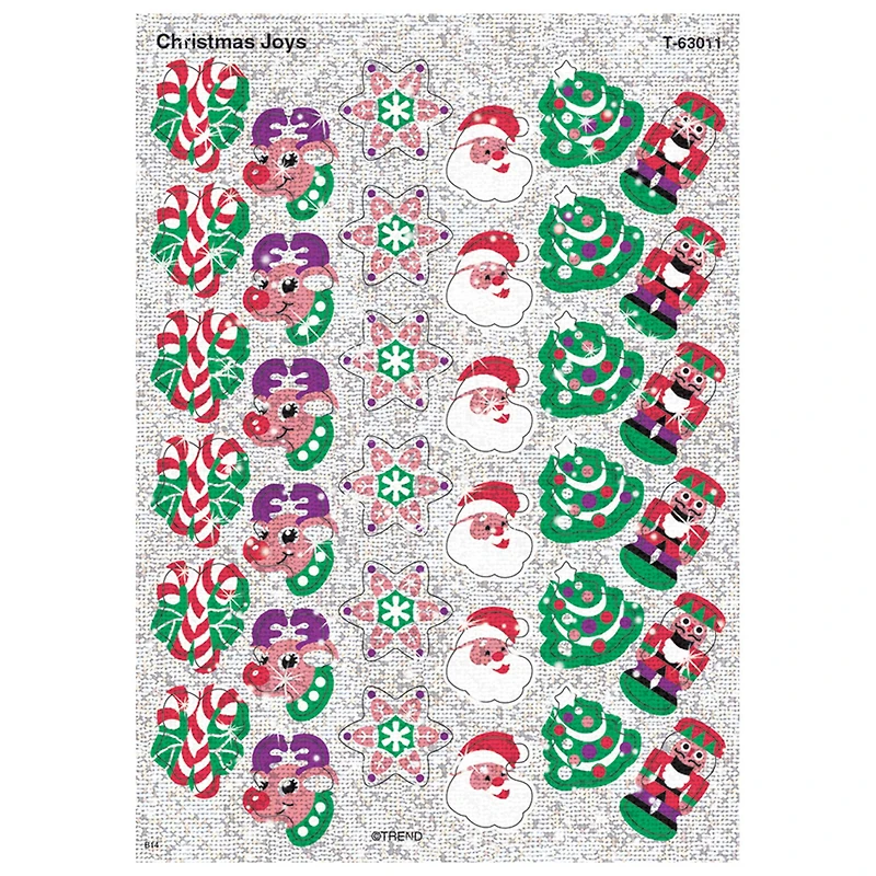 Trend Enterprises® Christmas Joys Sparkle STICKERS®, 12 Packs of 72