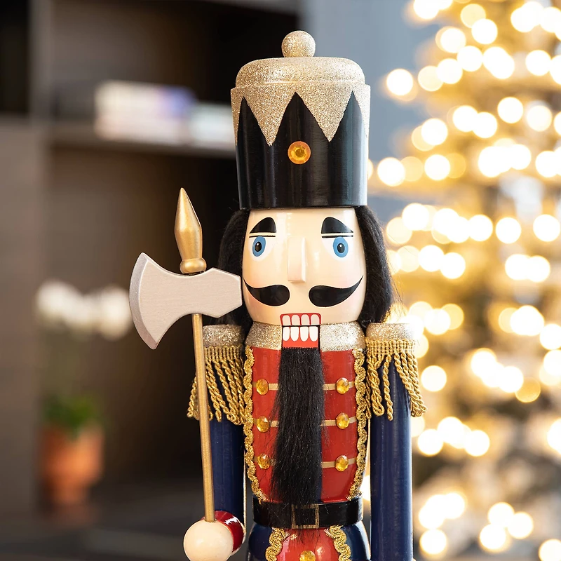 Glitzhome® 24" Wooden Christmas Soldier Nutcracker