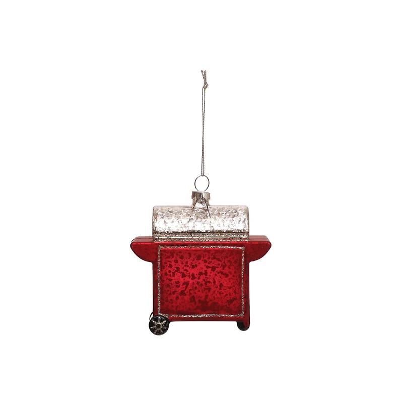 3.75" Red & Silver Grill Glass Ornament by Ashland®