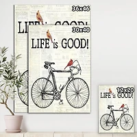 Designart - Bicycle With Cardinals C