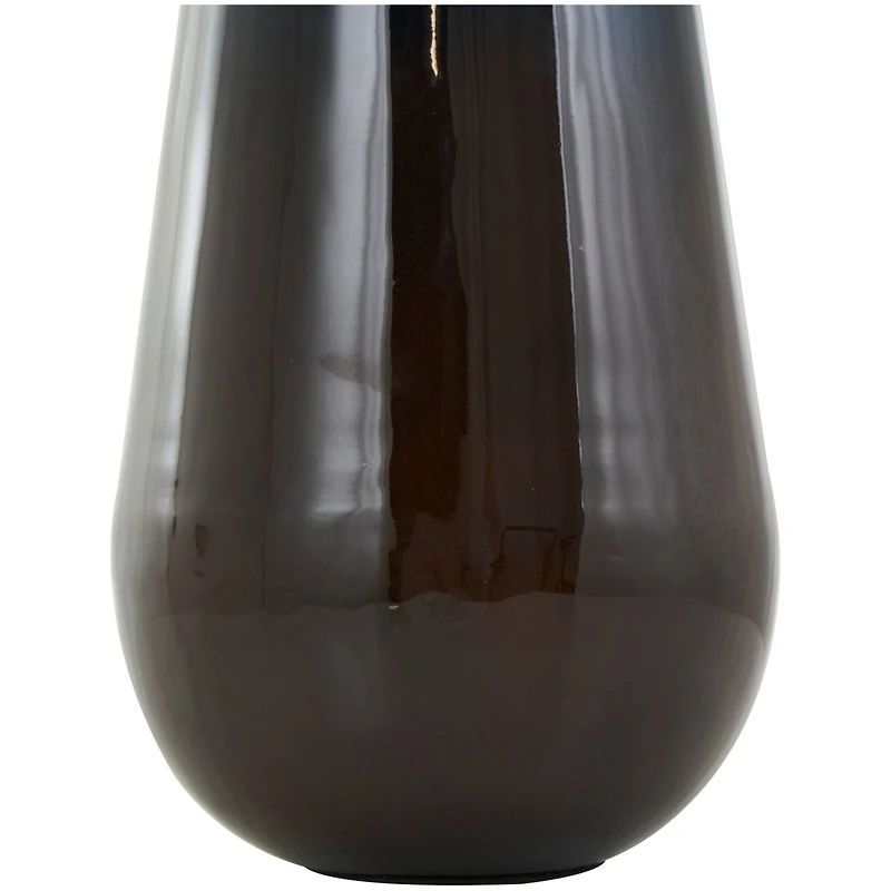 16" Blue Metal Ombre Vase with Brown Accents