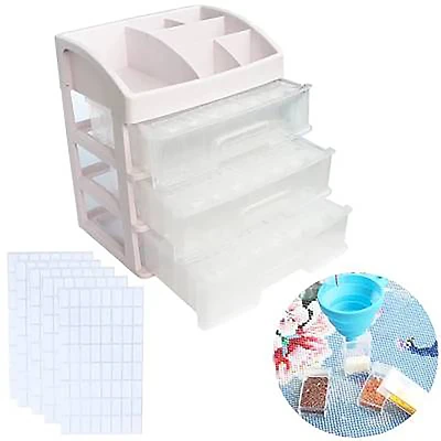 Sparkly Selections Diamond Painting Storage Container with 246 Square Bottles