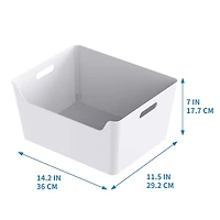 6 Pack: Extra Large White Open Storage Bin by Simply Tidy®