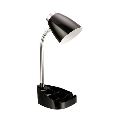 LimeLights 18.5" Gooseneck Organizer Desk Lamp with Tablet Stand
