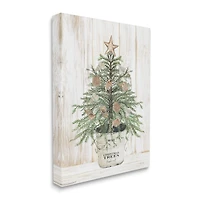 Stupell Industries Rustic Seashell Christmas Tree Canvas Wall Art