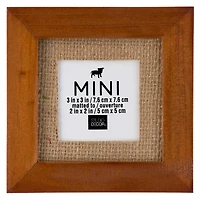24 Pack: Mini Walnut Frame with Burlap Mat by Studio Décor®