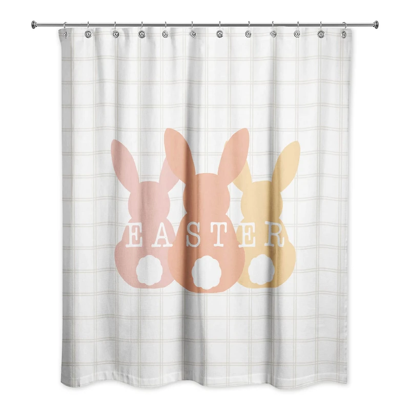 Easter Bunny Lineup Shower Curtain 71" x 74" Shower Curtain
