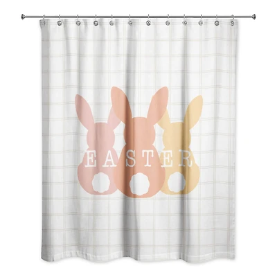 Easter Bunny Lineup Shower Curtain 71" x 74" Shower Curtain