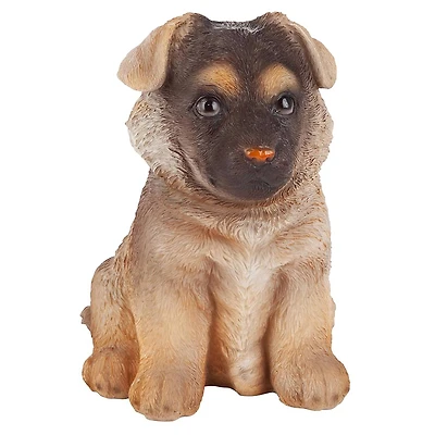 Design Toscano 6.5" German Shepherd Puppy Partner Collectible Dog Statue