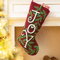 Glitzhome® 20" Joy Hooked Stocking