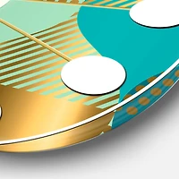 Designart 'Luxury Retro Drops Ii Mid-Century Modern Wall Clock