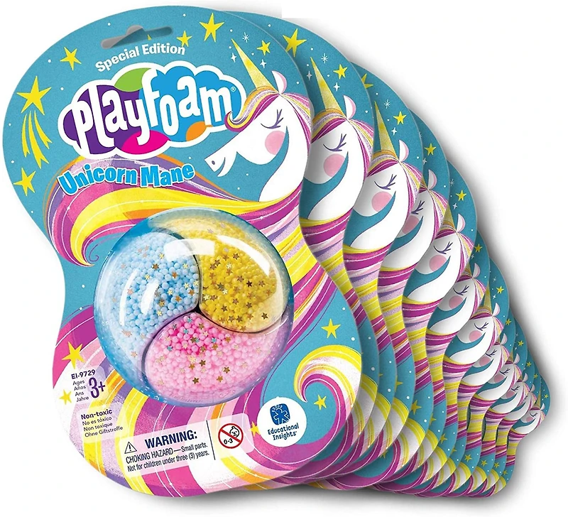 Educational Insights® Playfoam Jumbo Pod Unicorn Mane, Set of 12