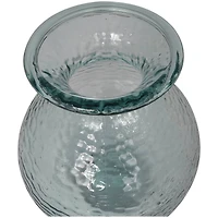 13" Clear Recycled Glass Vase