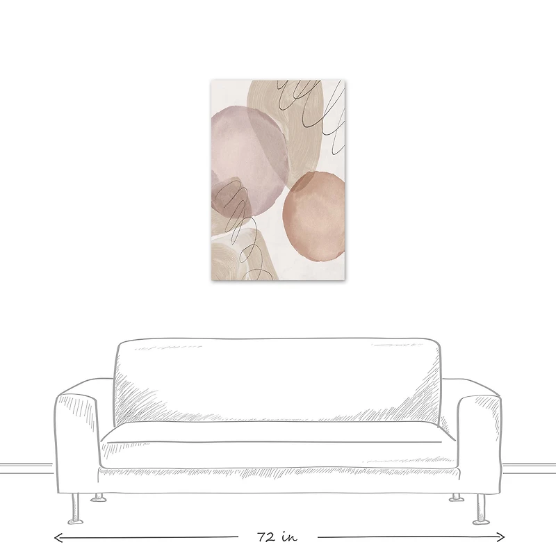 Blush Doodles 24" x 36" Canvas Wall Art