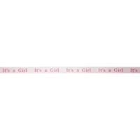 12 Pack: 3/8" x 7yd. Satin It's a Girl Ribbon by Celebrate It®