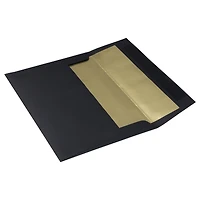 JAM Paper A8 Black Linen Gold Foil Lined Invitation Envelopes