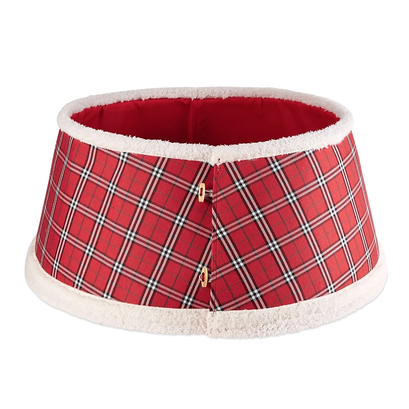 DII® Red Plaid Holiday Tree Collar