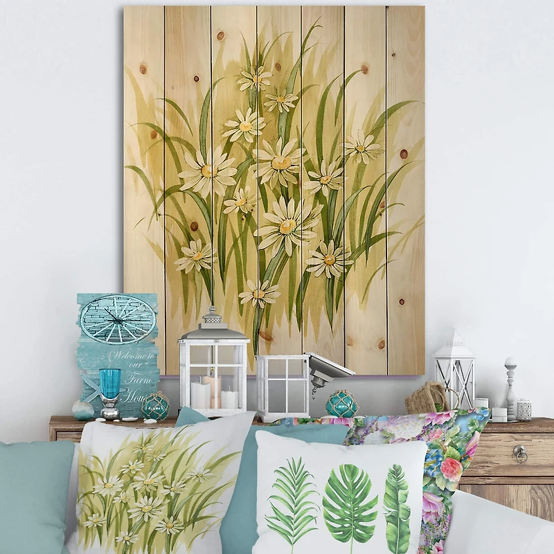 Designart - White Meadow Flowers