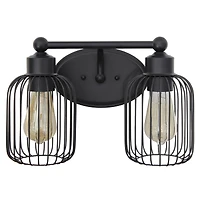 Lalia Home Ironhouse 2 Light Industrial Cage Vanity