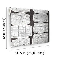 RoomMates Black Mid-Century Beads Peel & Stick Wallpaper