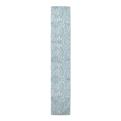Wave Print Outdoor Table Runner