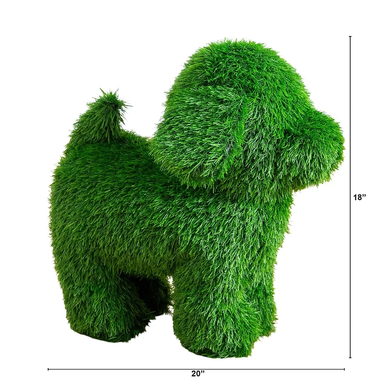 18in. UV Resistant Artificial Grass Garden Plush Topiary Puppy Dog (Indoor/Outdoor)