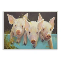 Stupell Industries Pink Piglets in a Blue Pail Wall Plaque