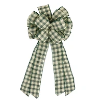 21" Green Check Tree Bow by Celebrate It®