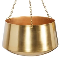 Gold Metal Glam Hanging Planter Set