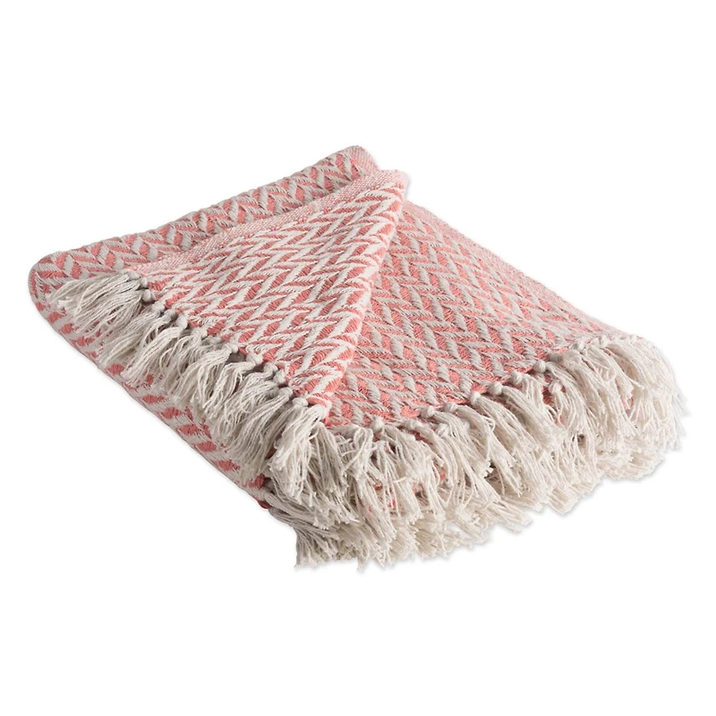 DII® Blush Pink Zig-Zag Throw