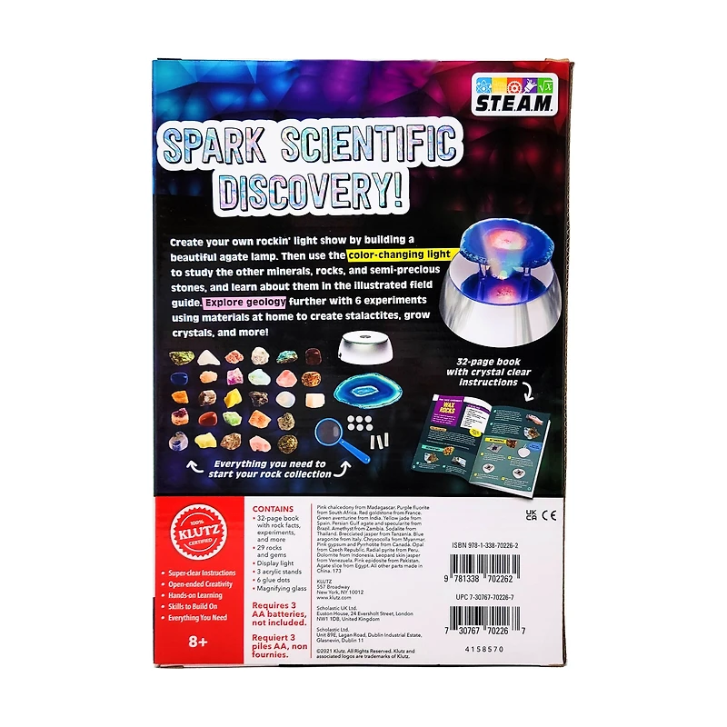Klutz® S.T.E.A.M. Lab Light-Up Rock & Gem Collection