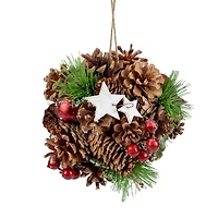 6" Pine Cones, Stars & Balls Ornament