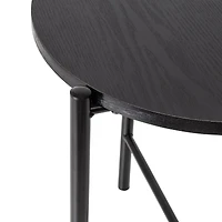 6 Pack: Honey Can Do 18" Black Round Side Table with T-Pattern Base