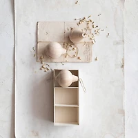 Hello Honey® Natural Round Carved Wood Ornaments Set