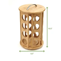 Mind Reader 30 Capacity Bamboo Single Serve Coffee Pod Holder Carousel
