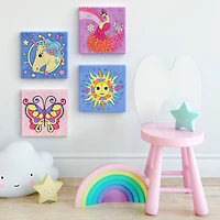 Arteza® Kids Canvas Paint Kit, 4 8x8 Canvas with Brushes & Paints Fantasy