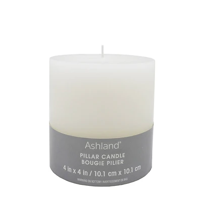 4" x 4" White Pillar Candle by Ashland®